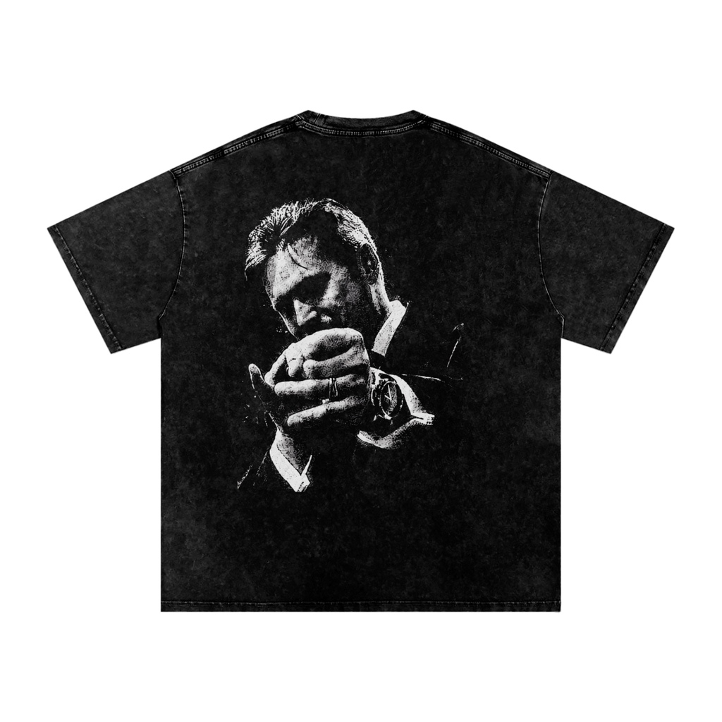 White Apollonian N****s Going Hard As F*** Washed Tee - Black/Gray/Blue