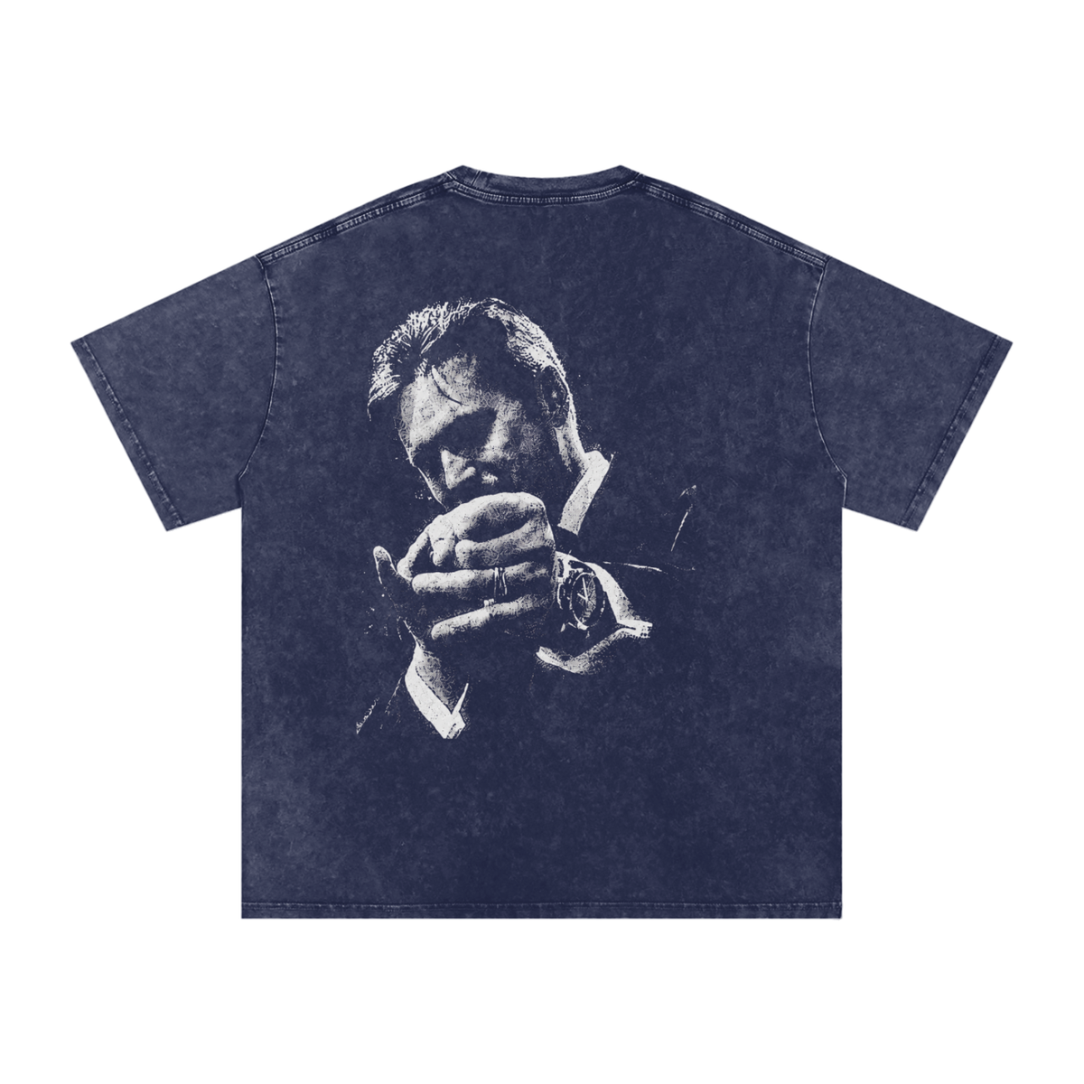 White Apollonian N****s Going Hard As F*** Washed Tee - Black/Gray/Blue