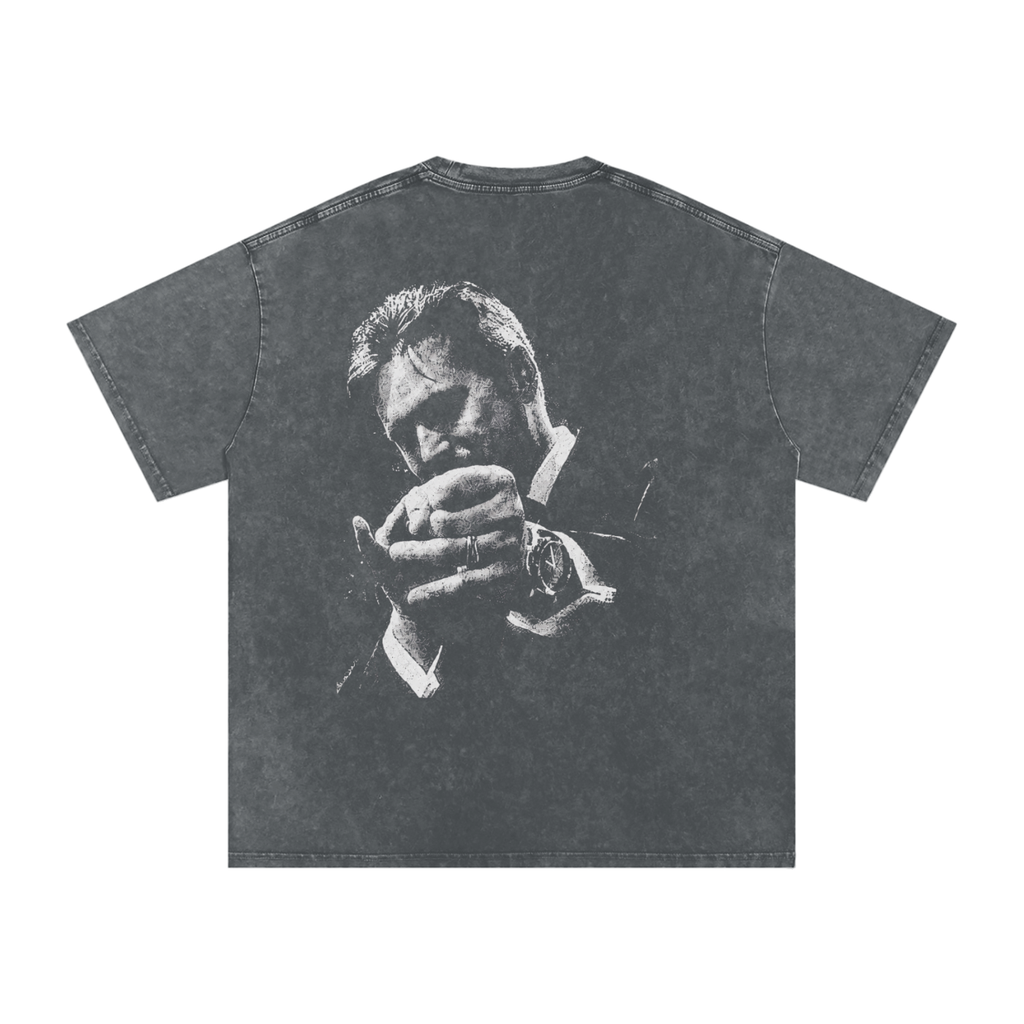White Apollonian N****s Going Hard As F*** Washed Tee - Black/Gray/Blue
