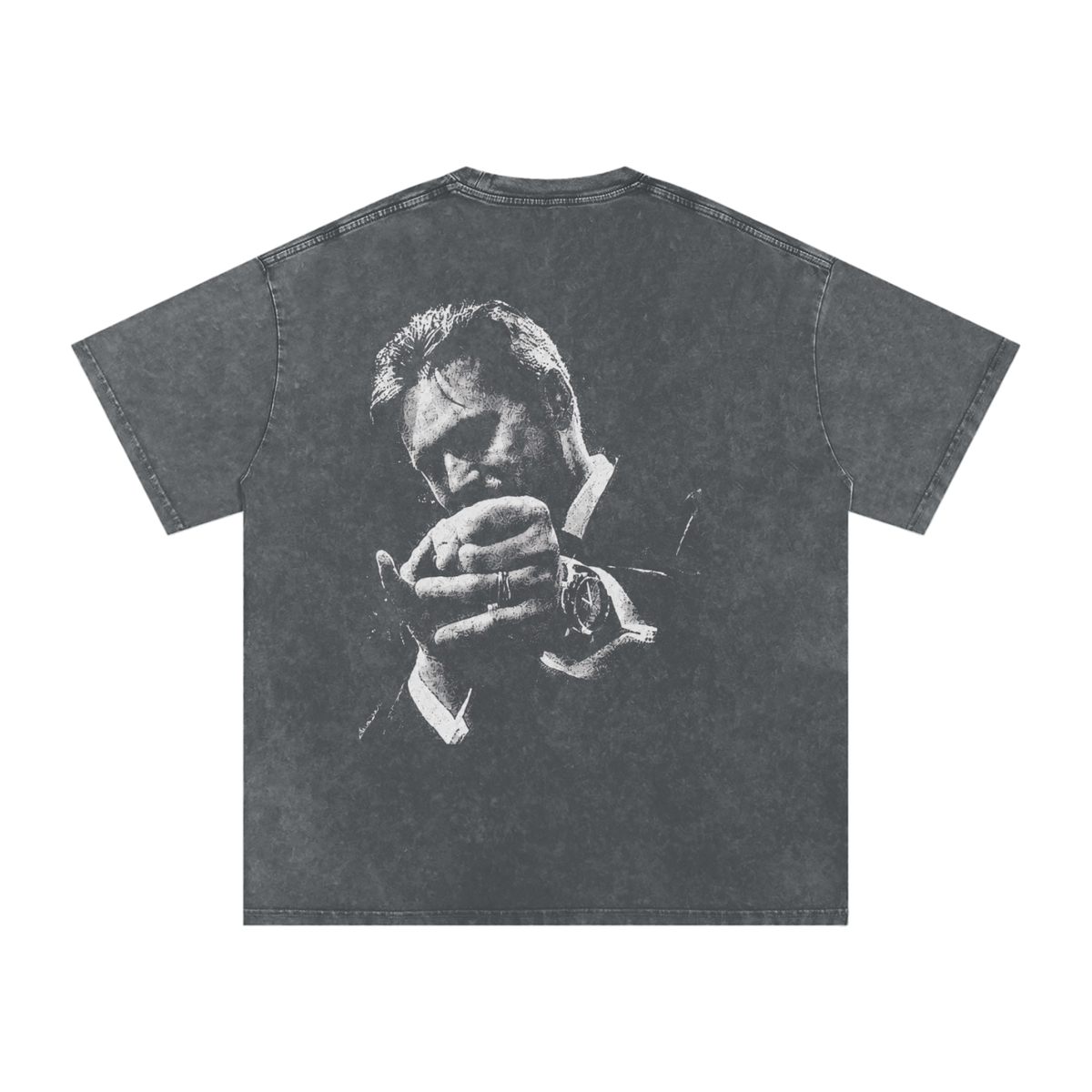White Apollonian N****s Going Hard As F*** Washed Tee - Black/Gray/Blue